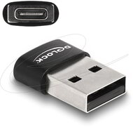 Delock - USB 2.0 adapter USB A-típusú apa - USB C™ hüvely, fekete - 60002