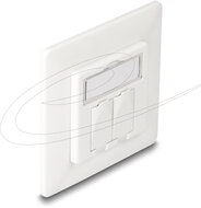 Delock - Keystone fali csatlakozás 2 Portos kompakt - 86219