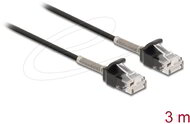 Delock - Görbítés védelemmel ellátott kábel RJ45 apa - RJ45 apa Cat.6A, 3 m hosszú, fekete - 87020