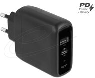 Delock - USB töltő USB Type-C PD 3.0 és A-típusú USB-hez 20 W + 12 W teljesítménnyel - 41455