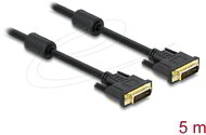 Delock - kábel DVI 24+5 apa > DVI 24+5 apa 5 m fekete - 83113