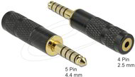 Delock - 4,4 mm-es, 5 tűs sztereó jack apa - 2,5 mm-es, 4 tűs sztereó jack anya átalakító - 65897