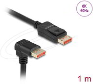 Delock - DisplayPort kábel, egyenes apa - apa, 90° lefelé hajlított, 8K 60 Hz, 1 m - 87050