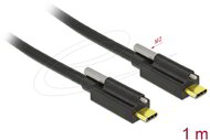Delock - USB 10 Gbps kábel USB Type-C™ apa - USB Type-C™ apa csavaros tetejű 1 m, fekete - 83719
