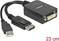 Delock - Adapter DisplayPort 1.1 apa - DVI anya aktív fekete - 61855