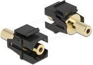 Delock - Keystone modul 3,5 mm-es 3 tűs jack aljzat - 3,5 mm-es 3 tűs jack aljzat, aranyozott, fekete - 86858