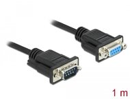 Delock - D-Sub9-es, null modemű, RS-232 soros kábel, apa-anya, 1 m - 86615