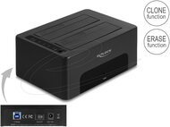 Delock - USB duális dokkoló állomás 2 db. SATA HDD / SSD számára klónozó és törlő funkcióval - 64187