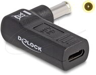 Delock - Laptop töltőkábel adapter USB Type-C anya - Samsung 5,5 x 3,0 mm apa 90 fokban hajlított - 60013