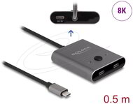 Delock - USB 10 Gbps USB Type-C kapcsoló 2 az 1-ben Kétirányú 8K - 11500
