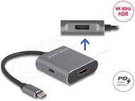 Delock - USB Type-C elosztó (DP Alt Mode) - 1 x HDMI + 1 x DisplayPort MST USB Type-C PD-vel - 87867