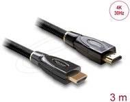 Delock - kábel magas sebességű HDMI Ethernettel A-A egyenes/egyenes, 3 m - 82738