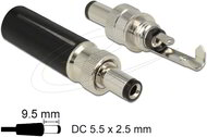 Delock - DC csatlakozó apa 5,5 x 2,5 mm dugómérettel és 9,5 mm hosszal - 89914