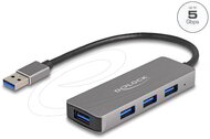 Delock - 4 portos USB 3.2 Gen 1 hub USB Type-A csatlakozóval USB Type-A portok az oldalán - 63171