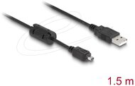 Delock - kamera kábel USB-B mini 4 tűs Hirose - USB-A 1,5 m apa-apa - 82208