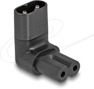 Delock - Tápadapter IEC 60320 - C8 - C7, apa / anya, 2,5 A, 90°-ban hajlított - 80470