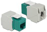 Delock - Keystone modul zöld színű RJ45 aljzat - LSA CAT.6 UTP csatlakozókkal - 86349