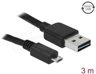 Delock - Kábel - 83368 (USB-A 2.0 -> USB Micro-B, apa/apa, 3m) - 83368