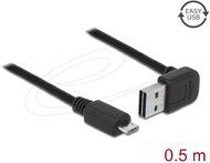Delock - Kábel EASY-USB 2.0-s A típusú csatlakozódugó, ívelt felfelé / lefelé > USB 2.0-s Micro-B-típusú csatlakozódugó 0,5 m - 85203