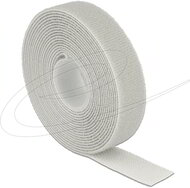 Delock - Hurkolható rögzítők, 3 m x 20 mm (H x Sz) tekercs, szürke - 18279