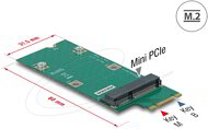 Delock - Adapter M.2 kulcs B+M - Mini PCIe csatlakozási felület (PCIe / USB) - 64103
