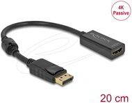 Delock - Adapter DisplayPort 1.2-dugós csatlakozó -HDMI-csatlakozóhüvely 4K passzív fekete - 63559