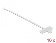 Delock - Kábelkötöző címkével Hx 100 x Sz 2,5 mm, 10 darab fehér - 18954