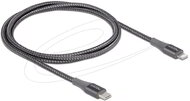 Delock - Adat- és töltőkábel USB Type-C - Lightning iPhone , iPad és iPod készülékhez szürke 1 m MFi - 86631