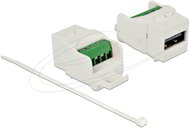Delock . Keystone modul USB 2.0 A anya sorkapocs modul, fehér - 86376