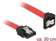 Delock - 6 Gb/s sebességet biztosító SATA-kábel egyenes csatlakozódugóval > lefelé néző SATA-csatlakoz - 83978