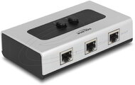 Delock - Manuális, kétirányú RJ45-kapcsoló 10/100/1000 Mb/s 2 porttal - 87673