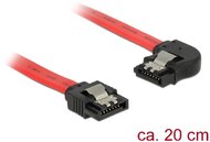 Delock - SATA 6 Gb/s kábel egyenes - balra 90 fok 20 cm vörös - 83962