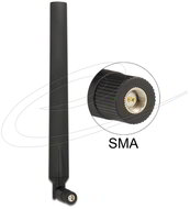 Delock - LTE Antenna SMA ~ 4 dBi mindenirányú Forgatható rugalmas csatlakozóval fekete - 88976