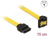 Delock - SATA 6 Gb/s kábel, egyenes vagy lefelé ferde, 70 cm, sárga - 82814