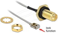 Delock - Antenna kábel RP-SMA anya válaszfali csatlakozóval apa MHF I LK-dugó 1.13 10 cm menethossz - 89926