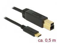 Delock - USB 3.1 Gen 2 (10 Gbps) kábel Type-C a B-típusú 0,5 m - 83674