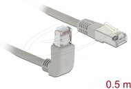 Delock - kábel RJ45 Cat.5e SFTP szögletes / egyenes 0,5 m - 83514