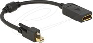 Delock - Adapter mini Displayport 1.2-dugós csatlakozó csavarral > Displayport-csatlakozóhüvely 4K - 62638