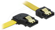 Delock - SATA 3 Gb/s kábel, egyenes-balra hajlított, 30 cm, sárga - 82492