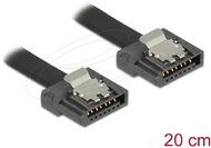 Delock - kábel SATA FLEXI 6 Gb/s 20 cm fekete fém - 83839
