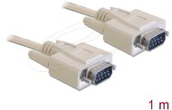 Delock - RS-232 soros kábel, Sub-D9 apa / apa, 1 m - 82980
