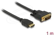 Delock - HDMI - DVI 24+1 kétirányú kábel 1 m - 85652