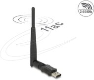 Delock - USB 2.0-s, kétsávos WLAN ac/a/b/g/n Nano Stick, 433 Mbps, külső antennával - 12462