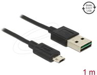 Delock - EASY-USB 2.0 A-típusú kábel > EASY-USB 2.0 Micro-B típusú kábel, 1 m, fekete - 83844