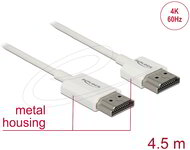 Delock - HDMI-kábel Ethernettel - HDMI-A-csatlakozódugó > HDMI-A-csatlakozódugó, 3D, 4K, 4,5 m, vékony - 85139