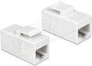 Delock - Keystone modul, RJ45-aljzat > RJ45-aljzat, Cat.6 UTP, fehér - 86379