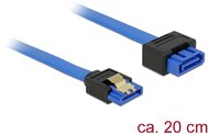 Delock - SATA 6 Gb/s egyenes anya - SATA apa hosszabbító kábel reteszelő mechanizmussal, 20 cm, kék - 84971