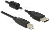 Delock - USB 2.0 A-típusú apa - USB 2.0 B-típusú apa kábel, 5,0 m, fekete - 84899