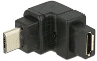 Delock - Adapter USB 2.0 Micro-B apa - USB 2.0 Micro-B anya, derékszögű felsőrész - 65669