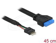 Delock - USB 3.0 tűs fejes anya kábel - USB 2.0 tűs fejes apa kábel, 45 cm - 83791